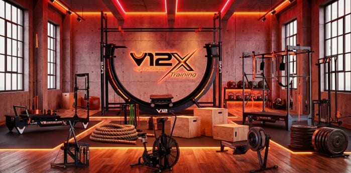 Ambiente de treino de alta performance com equipamentos Live